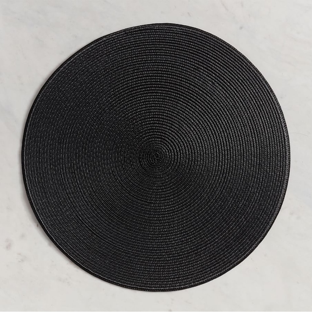 Black Round Placemat set of 6